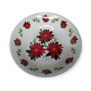 Mario Poinsettia Melamine Holiday Bowl 11.5" x 3"